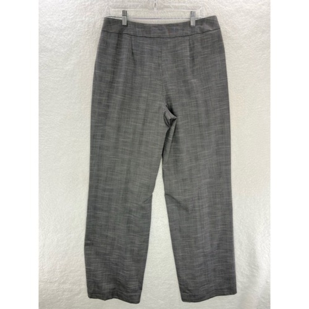 Louben Womens Dress Career Pants Black White High Rise Stretch Zipper 12 New - Picture 2 of 8